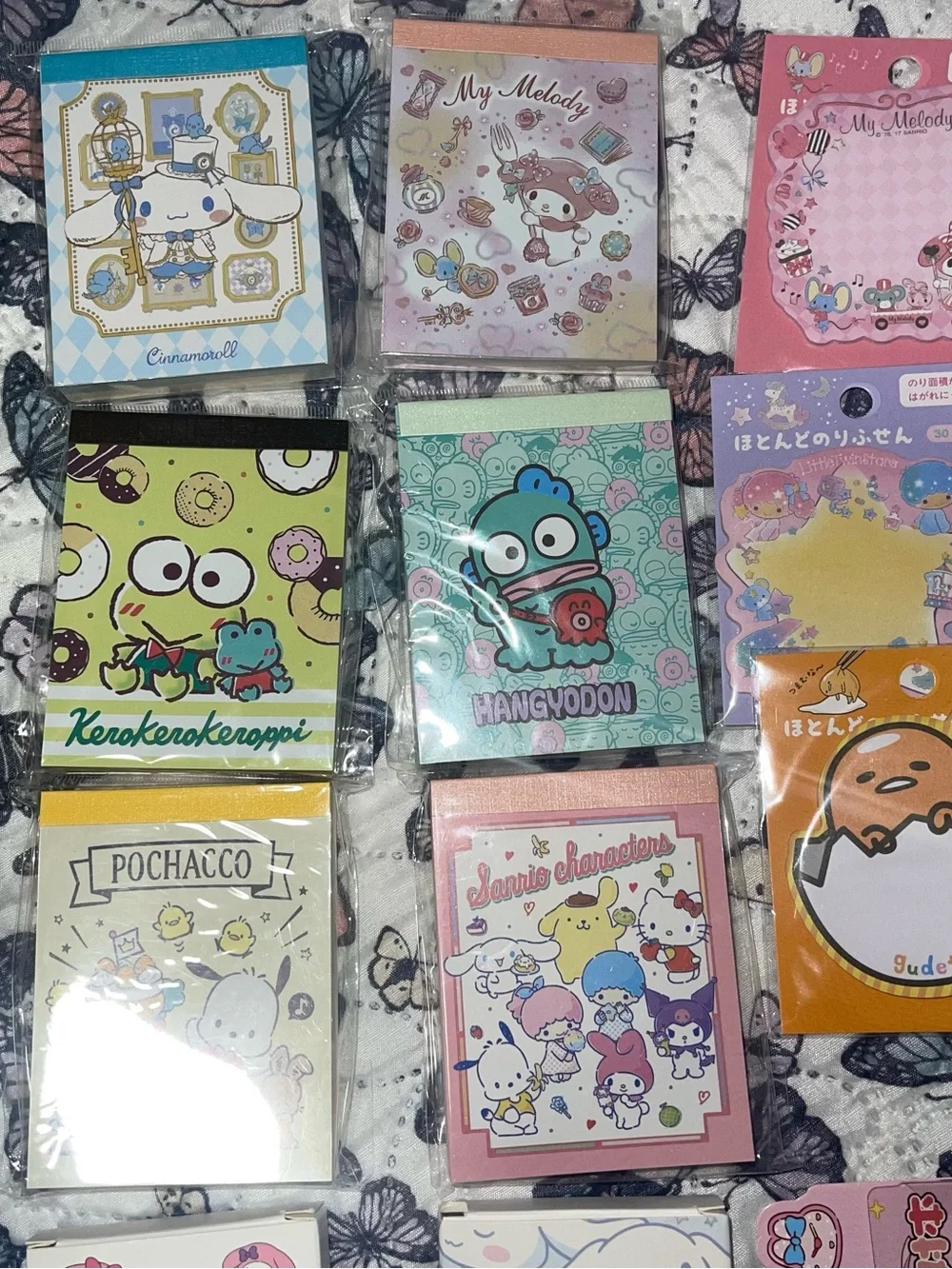 Sanrio Character Friends Small Notepads Stationary Office Kuromi Hangy Hello Kit